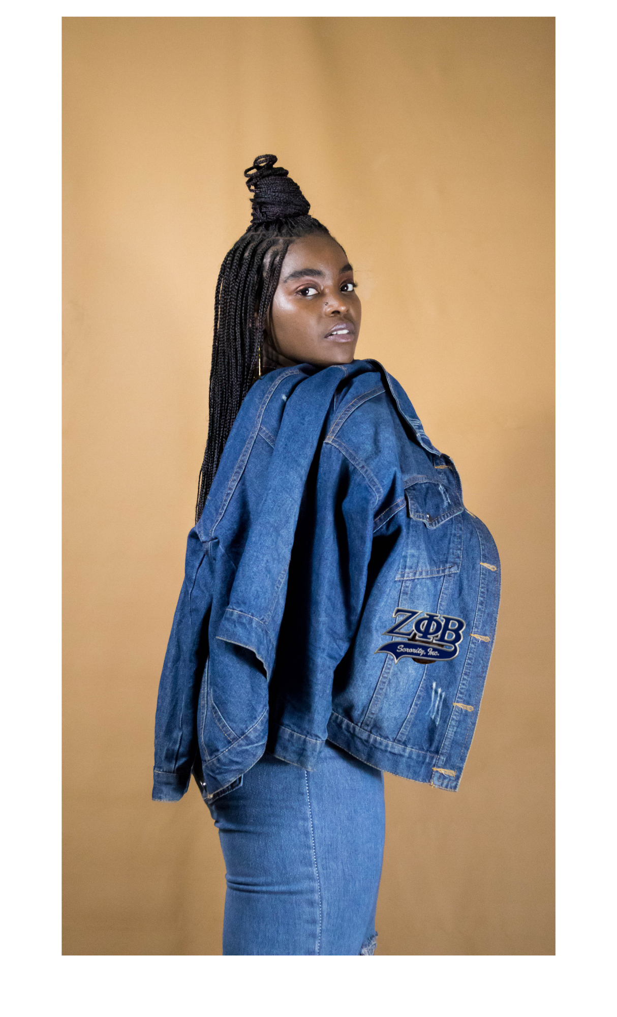 ZETA IRON PATCHES Greek letter Royal Blue and White