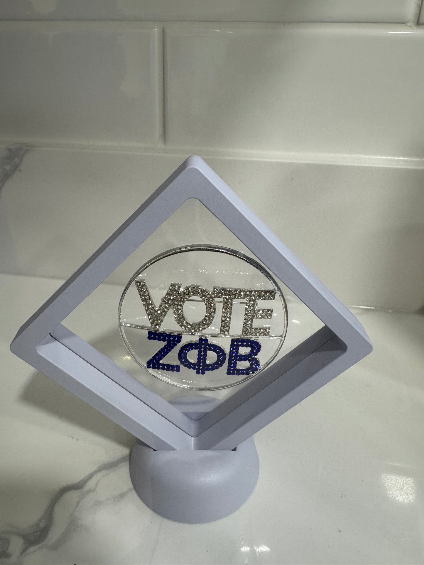 Zeta Phi Beta Vote brooch