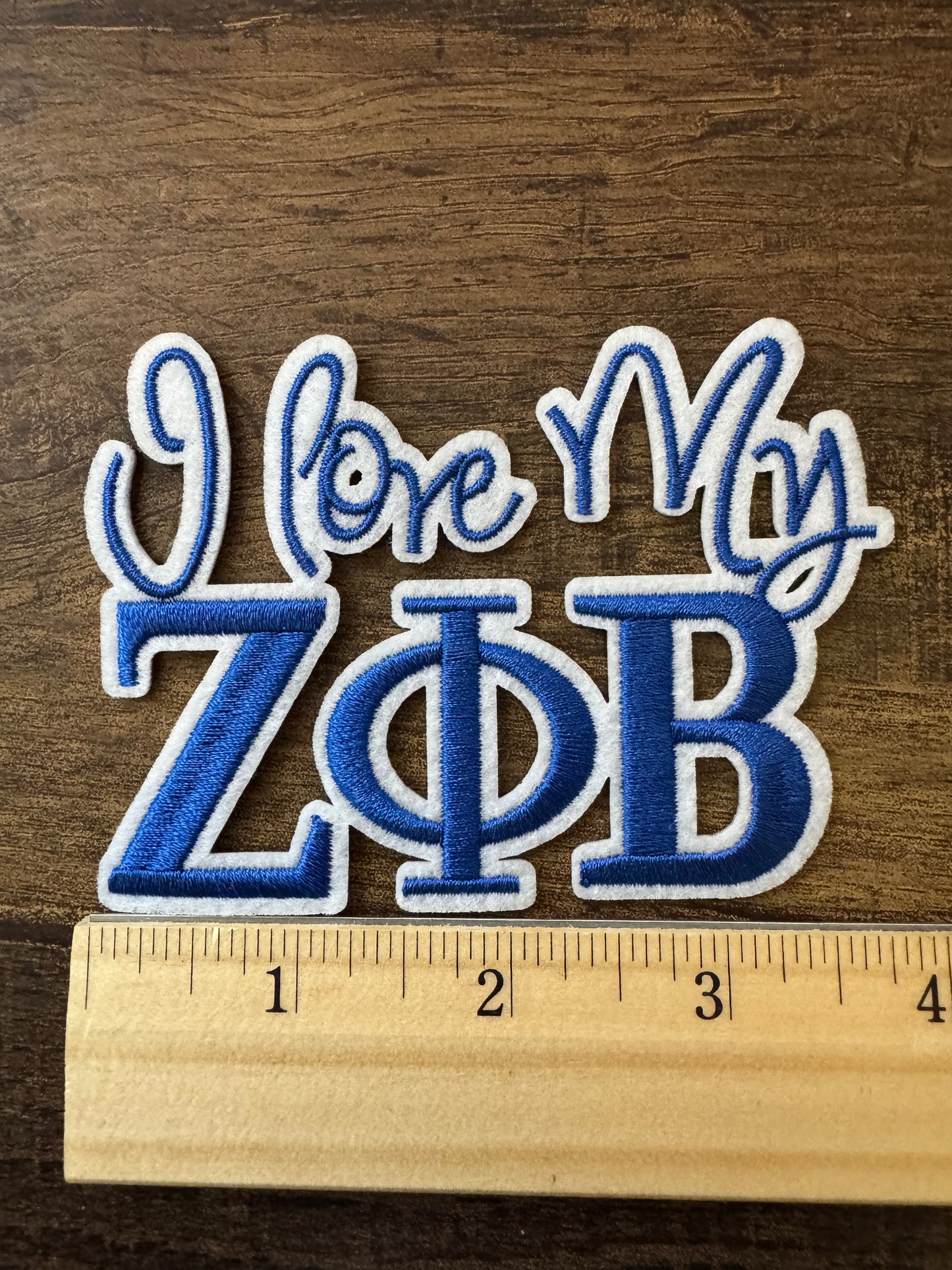 ZETA PHI BETA IRON /SEW ON PATCH I love My ZPB