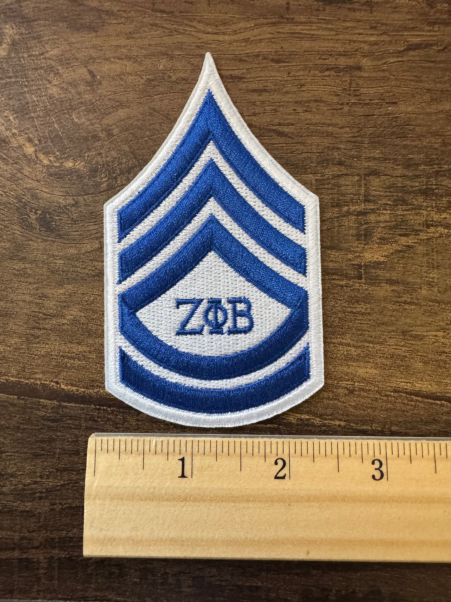 ZETA PHI BETA IRON /SEW ON PATCH Military ZPB