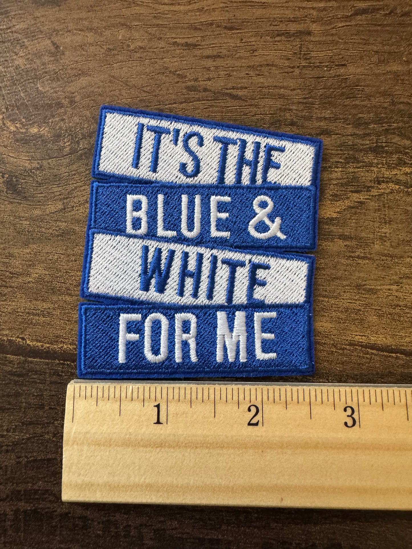 ZETA PHI BETA IRON /SEW ON PATCH Its the Blue and White For Me