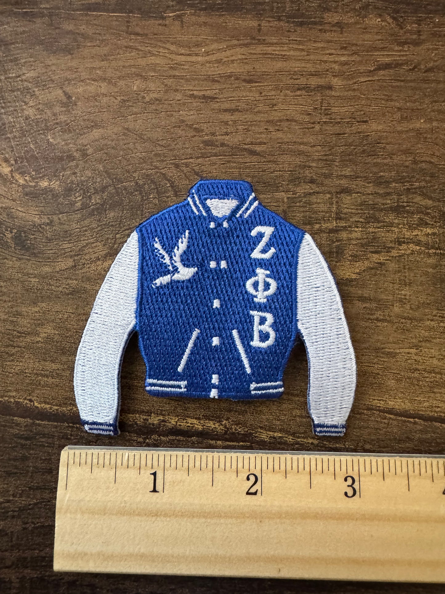 ZETA PHI BETA     IRON /SEW ON  PATCH  ZPB Letterman