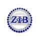 Zeta Phi Beta Sorority Inc Round Brooch