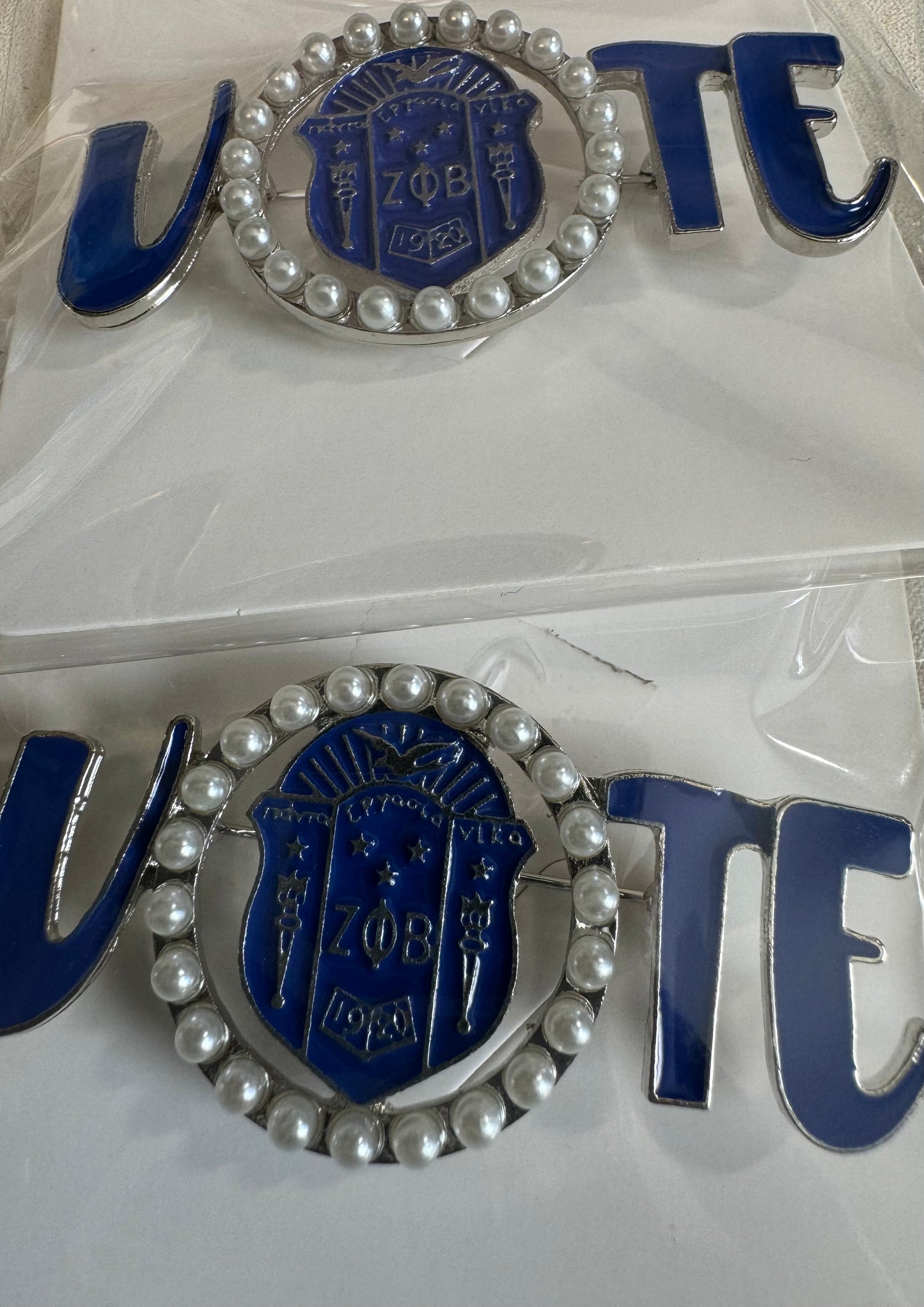 Zeta Phi Beta VOTE Brooch