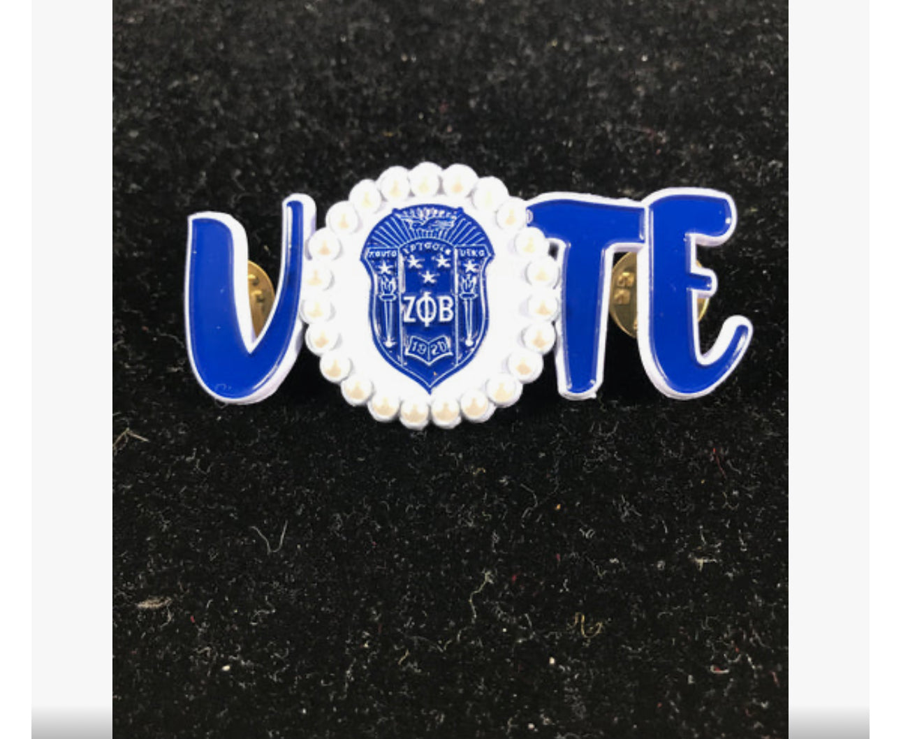 Zeta Phi Beta VOTE Brooch