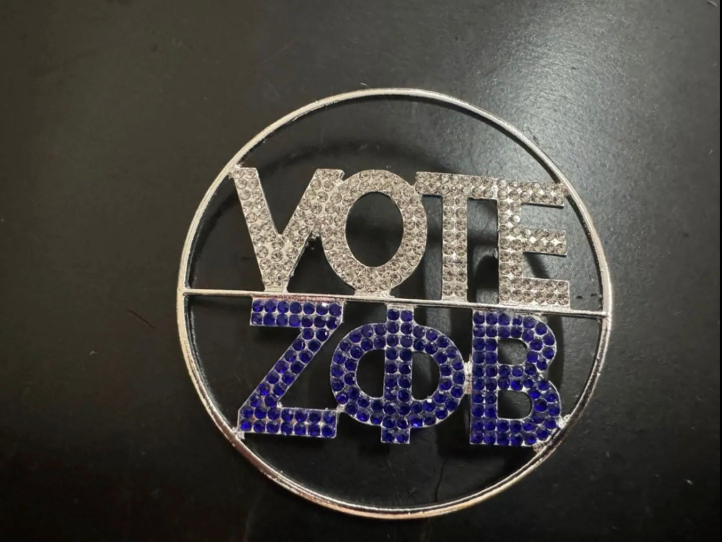 Zeta Phi Beta Vote brooch