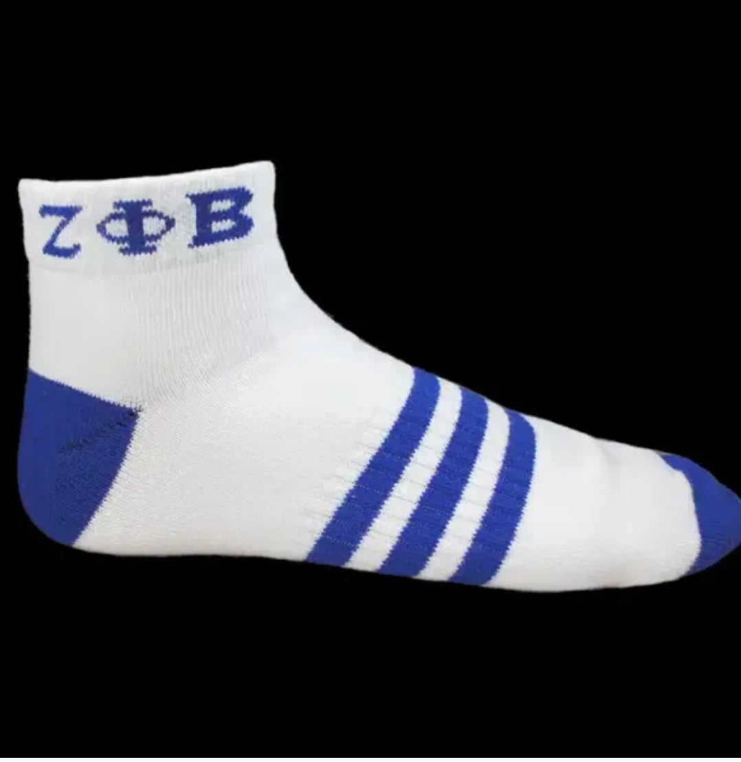 ZPD Ankle socks white and blue