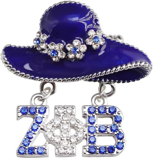 Zeta Phi Beta Hat and Greek Letters Brooch